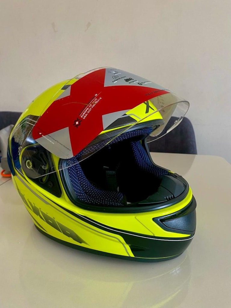 AXOR Rage Ecco Kapalı Kask Neon Sarı - Siyah L beden sıfır - 10