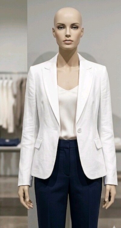 C&A trend, Blazer, Jeket, Keten, Beyaz, 36, tek düğmeli bu blazer, sad