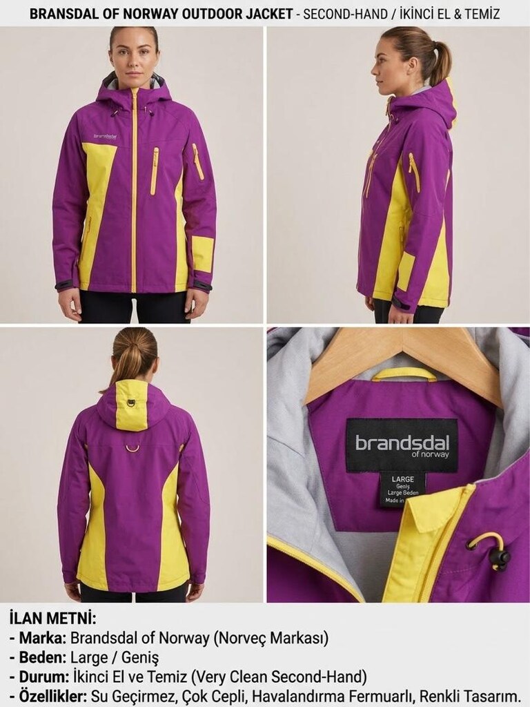 Norveç markası Brandsdal of Norway kadın outdoor ceket — görsel 4/4