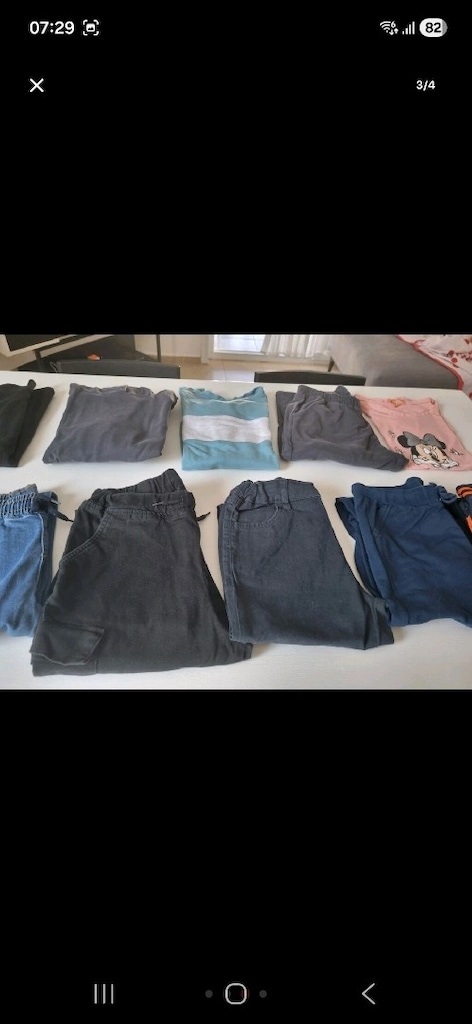 15 adet çocuk kıyafetleri pantolonlar tişortlar - 3