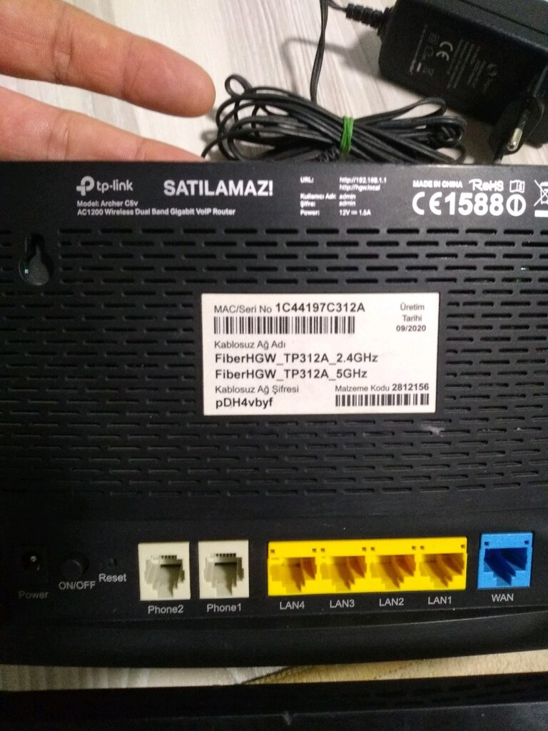 Tplink Archer C5V AC1200 Fiber Modem - 3