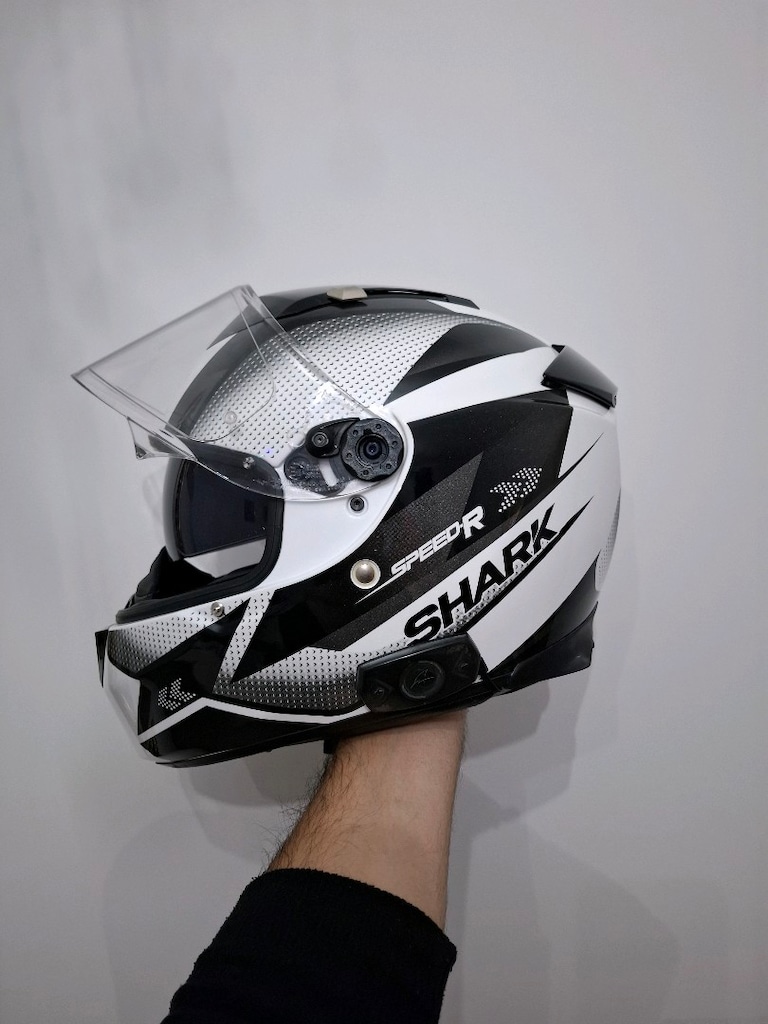 İnterkomlu Shark Speed R Motorcu Kaskı Güneş Vizörlü S beden - 8