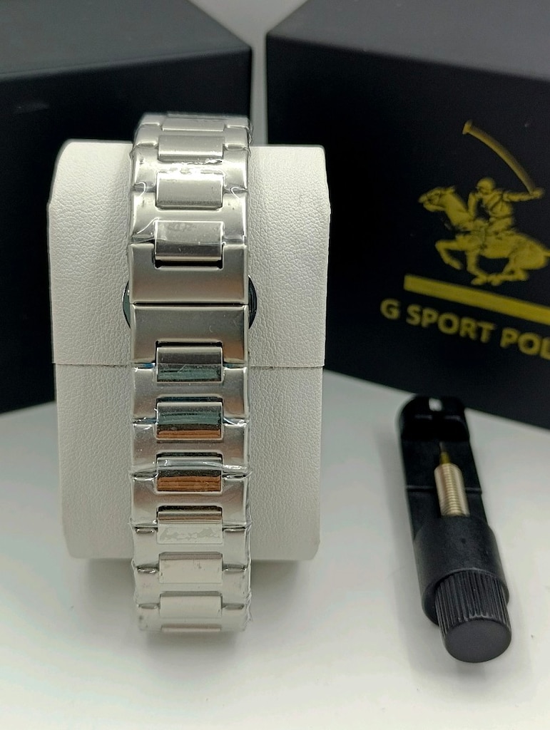 SIFIR KUTUSUNDA,G SPORT POLO (ÇELİK) KARE KOL SAATİ - 8