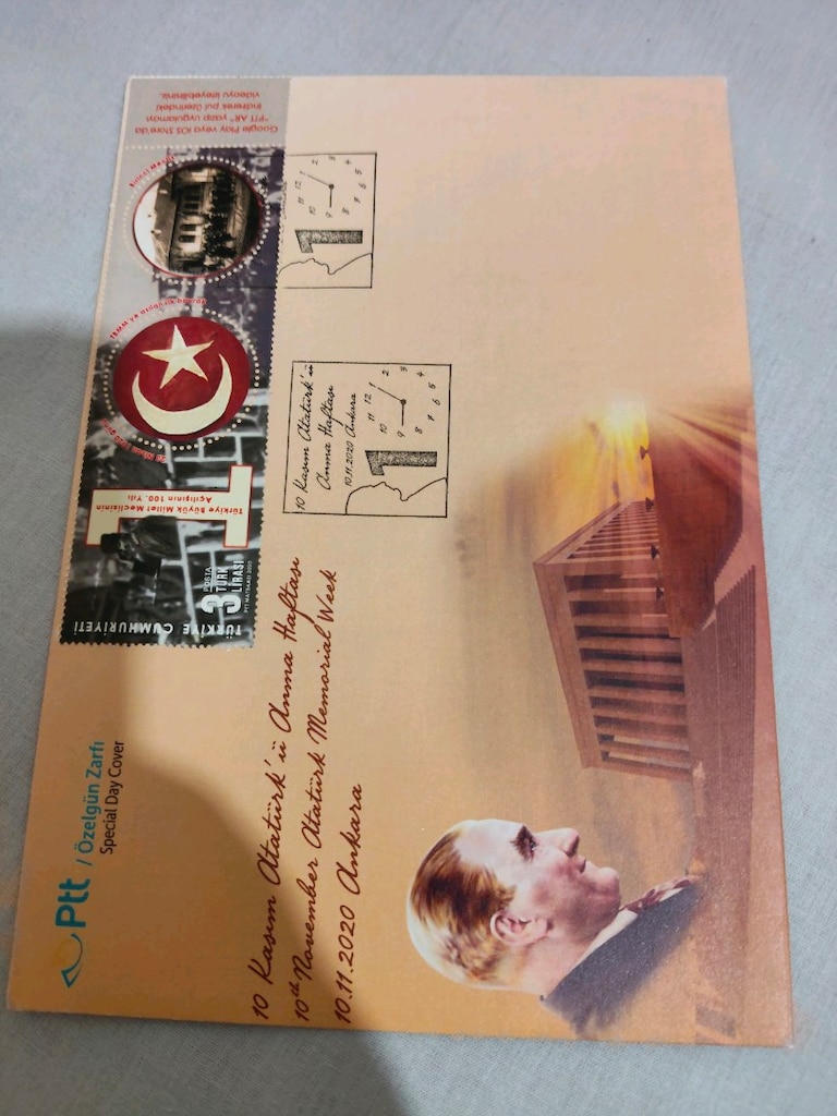Prenses Diana Atatürk Ilkgün Zarfı ve 10 Kasım - 9