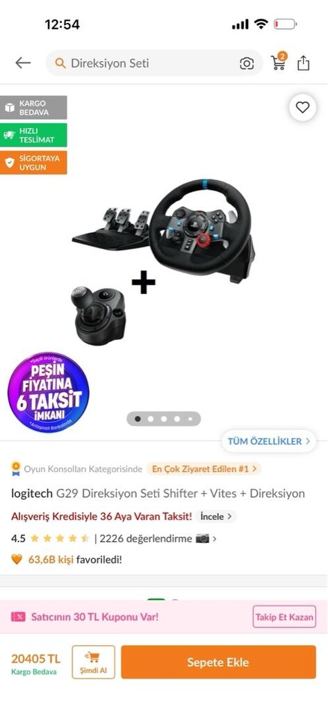 logitech g29 direksiyon seti - 3