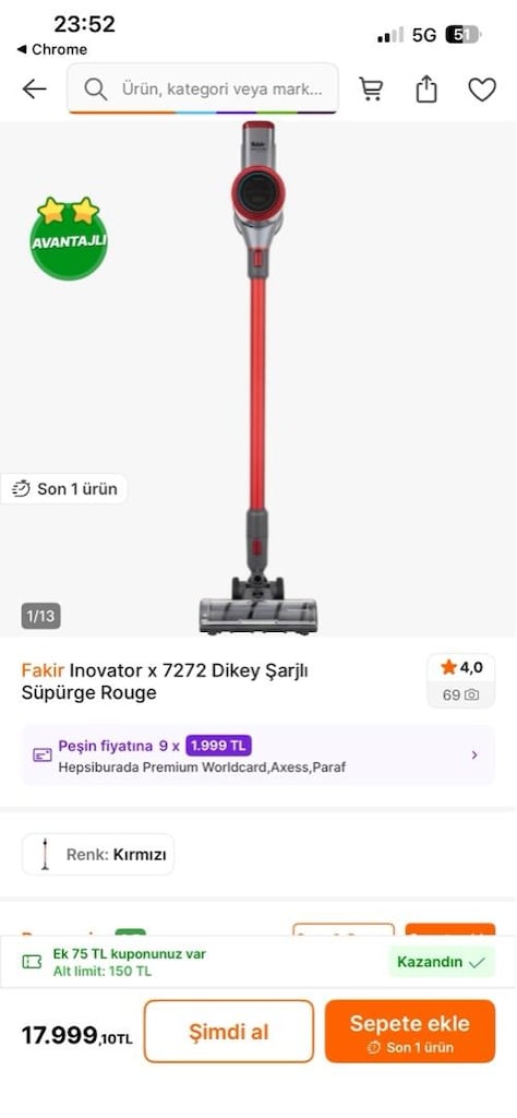 FAKİR İNOVATOR x 7272 ŞARJLI DİKEY SÜPÜRGE-Temiz ve sorunsuz - 2