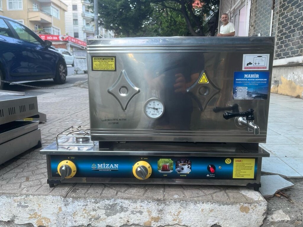MİZAN DOĞALGAZ CE BELGELİ ÜÇLÜ ÇAY KAZANI SIFIR AYARINDA KULLANILMAMIŞ - 3