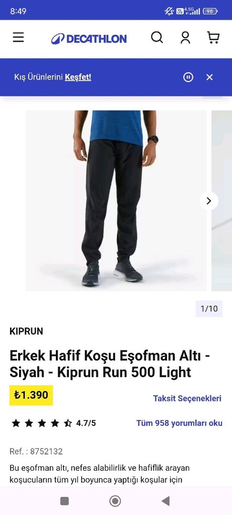 erkek eşofman altı L.beden - 2