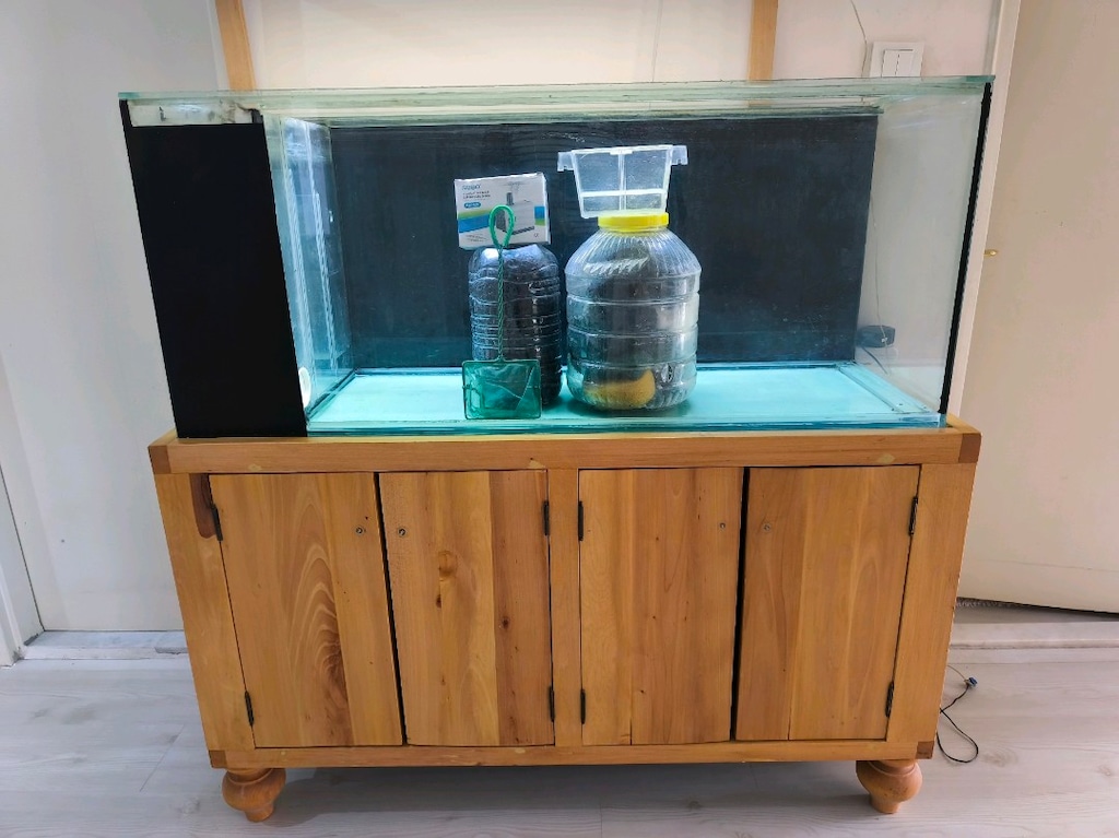 120x40x60 akvaryum (yandan sump) ve özel dolabı - 8