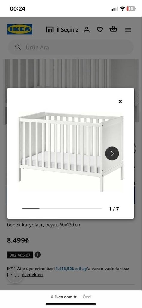 ikea bebek beşik karyola - 6