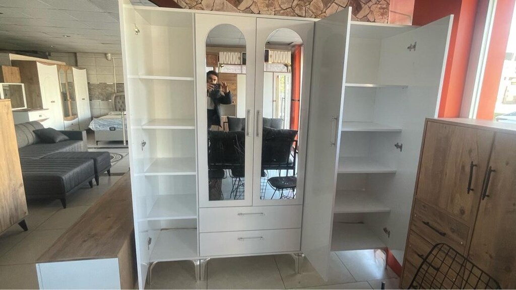 5 kapaklı elbise dolabı mdf - 7