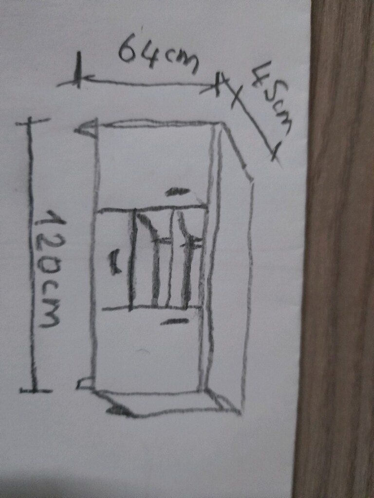 Dolap iki kapaklı çekmeceli ve raflı Modern - 7