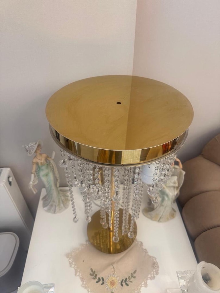 Altın Renkli Kristal Avize 2 adet - 3