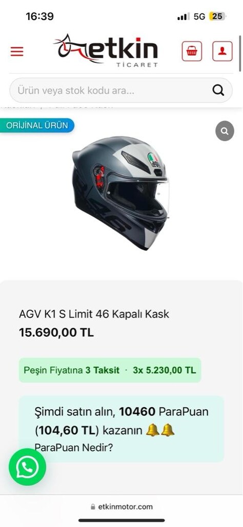 AGV kask M beden - 2