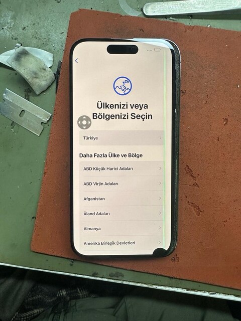 iphone 14 pro orjinal lekeli çizgili ekran