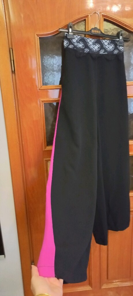 xs/s uyumlu tasarım bol paça kumaş pantolon - 4