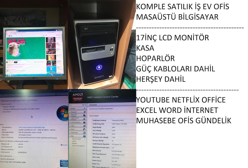EVE OFİSE 3 LİRAYA EKSİKSİZ MASAÜSTÜ BİLGİSAYAR - letgo'dan Sıfırından ...