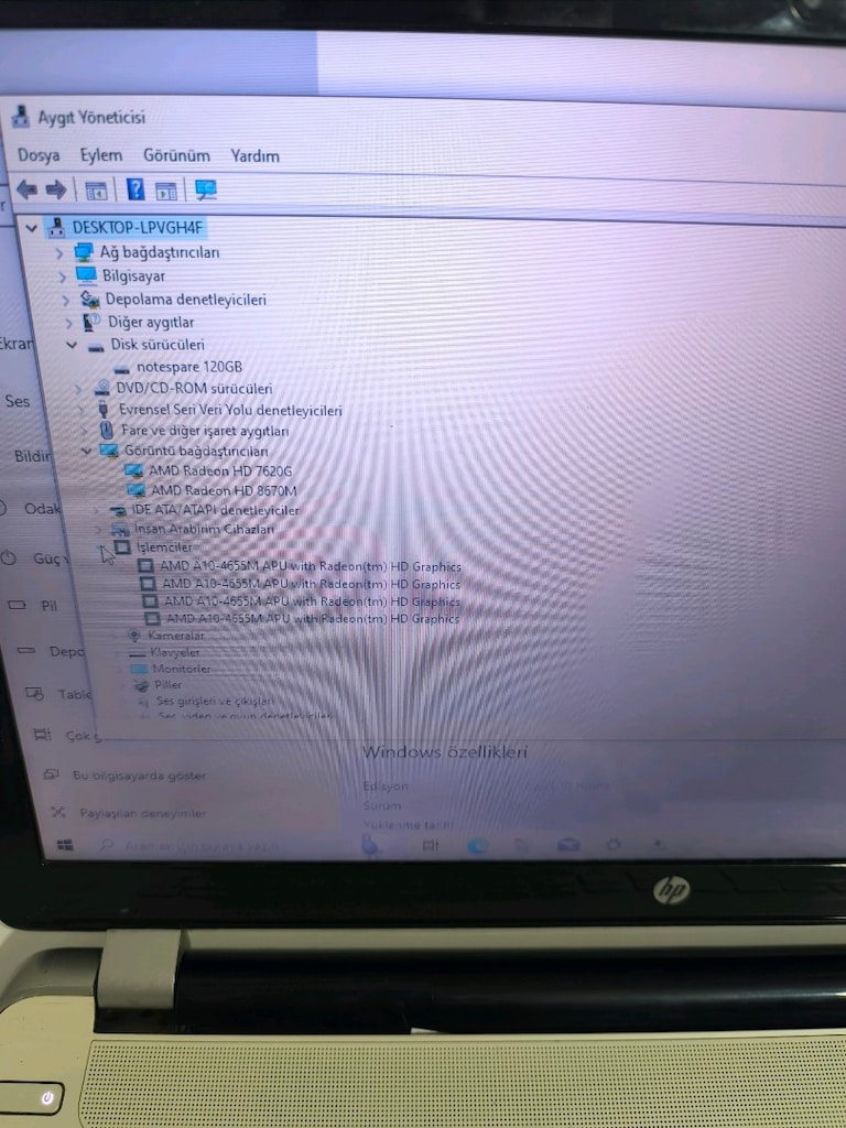 A10 işlemci 8 GB RAM 256 GB SSD 2 GB ekran kartı batarya sağlam - 4