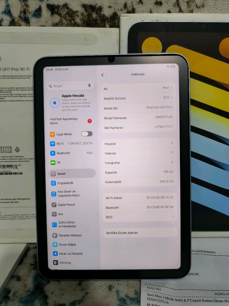 iPad mini 7 128gb sıfırdan farksız - 7