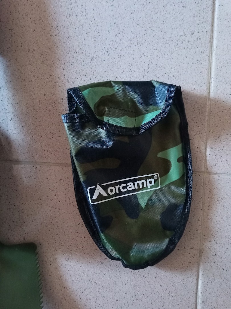 Yeşil Katlanır Kürek Taşıma Çantalı Üç Katlanabilen Kamp Küreği Orcamp - 3