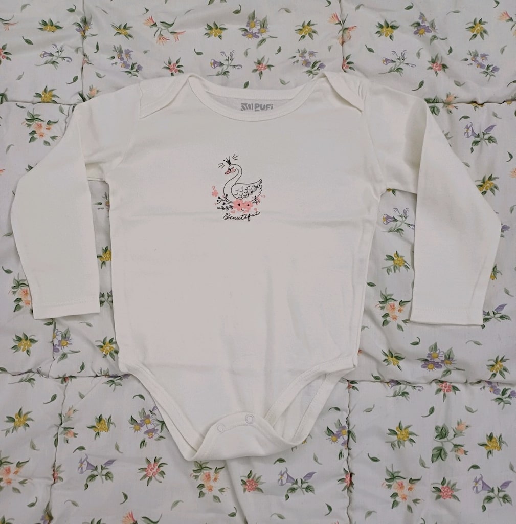 Beyaz Bebek Body 2'li Set