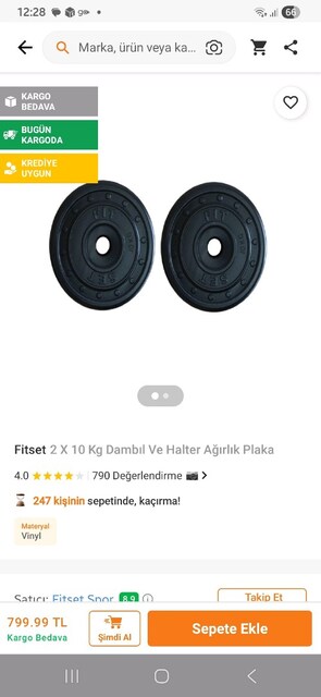 fit set 10 kg 2 adet