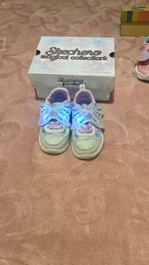 skechers ķız çocuk ışıklı spor ayakkabı 23 numara