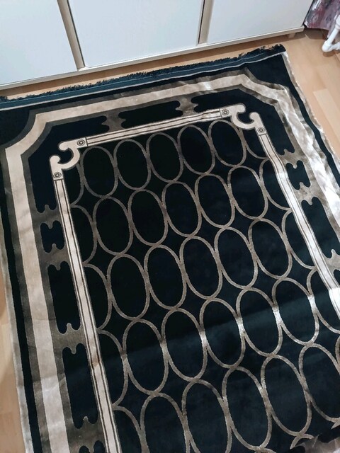 BAROQUE BR 06 BLACK Art Deco Bordürlü Çerçeveli Yumuşak Dokulu Parlak