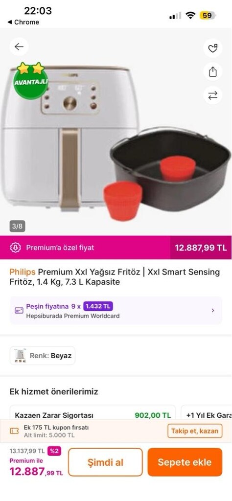 Az kullanılmış philips airfrayer - 3