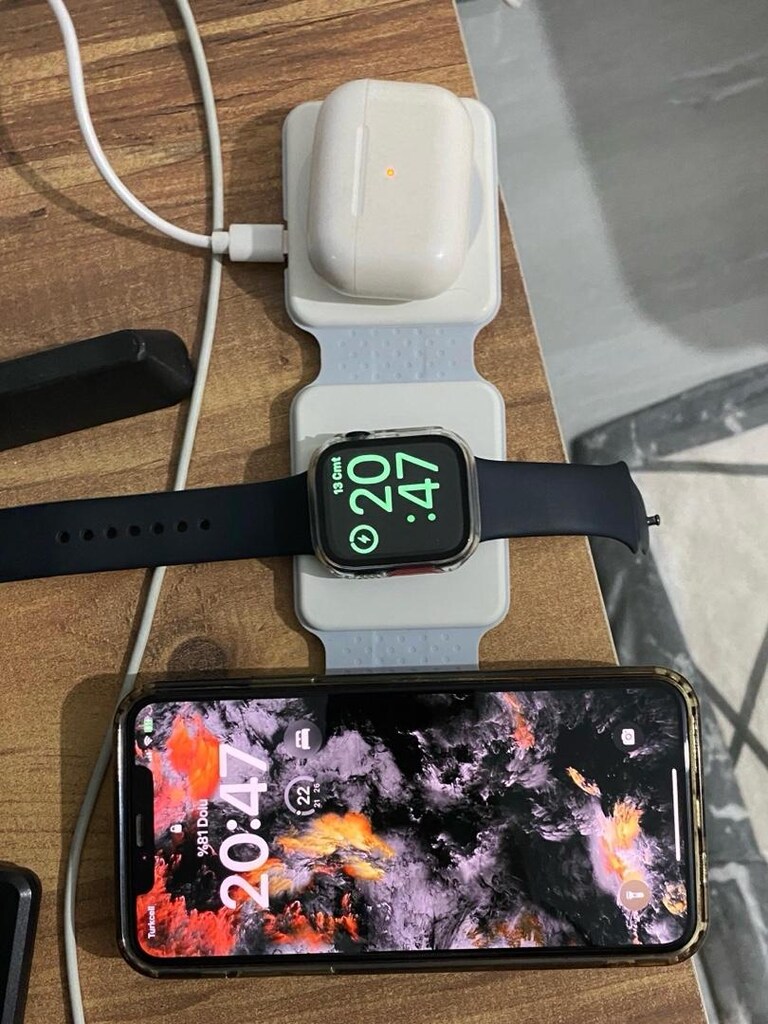 3’ü 1 Arada Manyetik Kablosuz Şarj Standı (iPhone – Watch – AirPods Uy - 10
