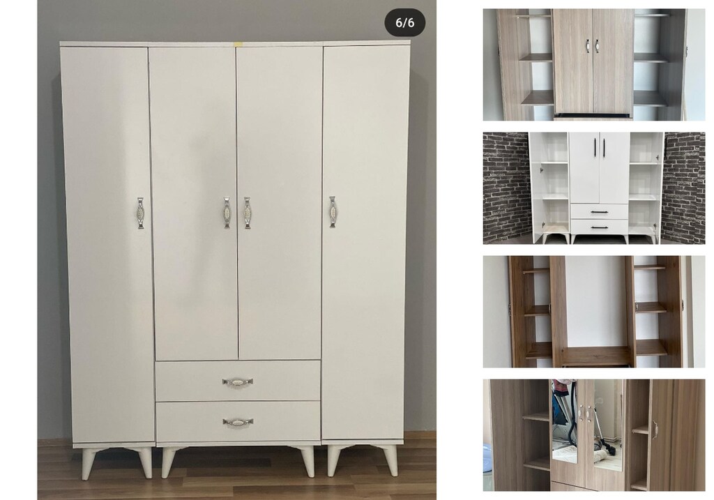 4 kapaklı elbise dolabı lbdvsdxqlz - 3