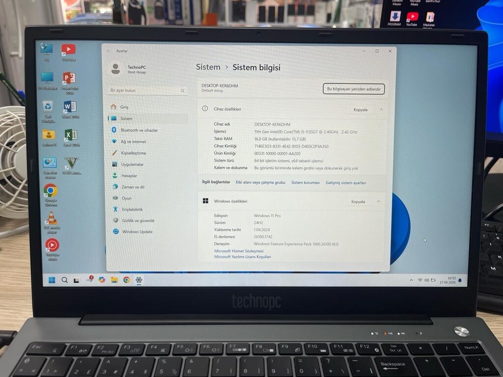 TECHNOPC NOTEBOOK TS15TM SIFIR KUTULU FIRSAT ÜRÜN - 4
