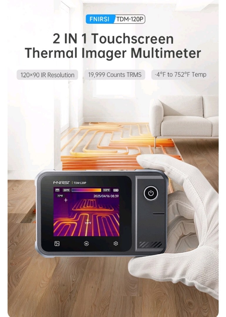 Fnirsi TDM 120P termal kamera ve ölçü aleti - 6