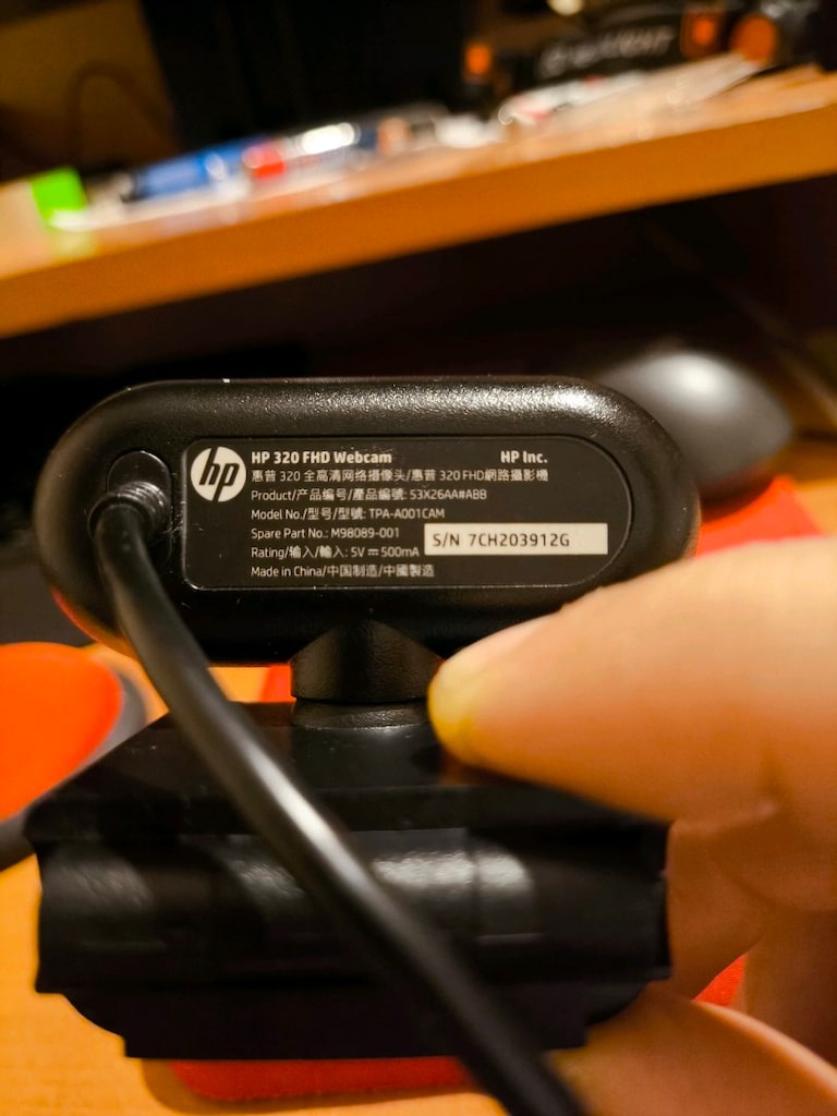 HP 320 FHD Webcam - 4
