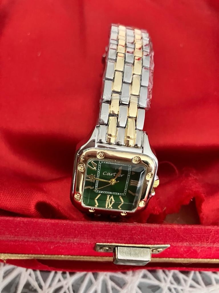 Cartier Yeşil Kare kadın Kol Saati … - 4