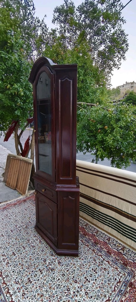 Vintage köşe vitrin gümüşlük - 7