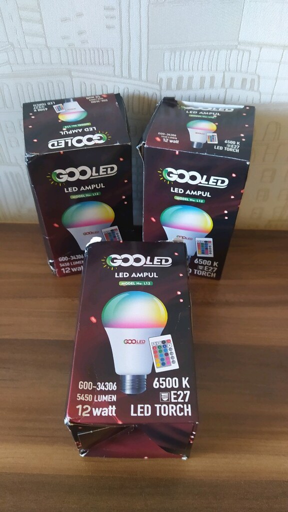 3 Kutu Uzaktan Kumandalı RGB LED Ampül - 4