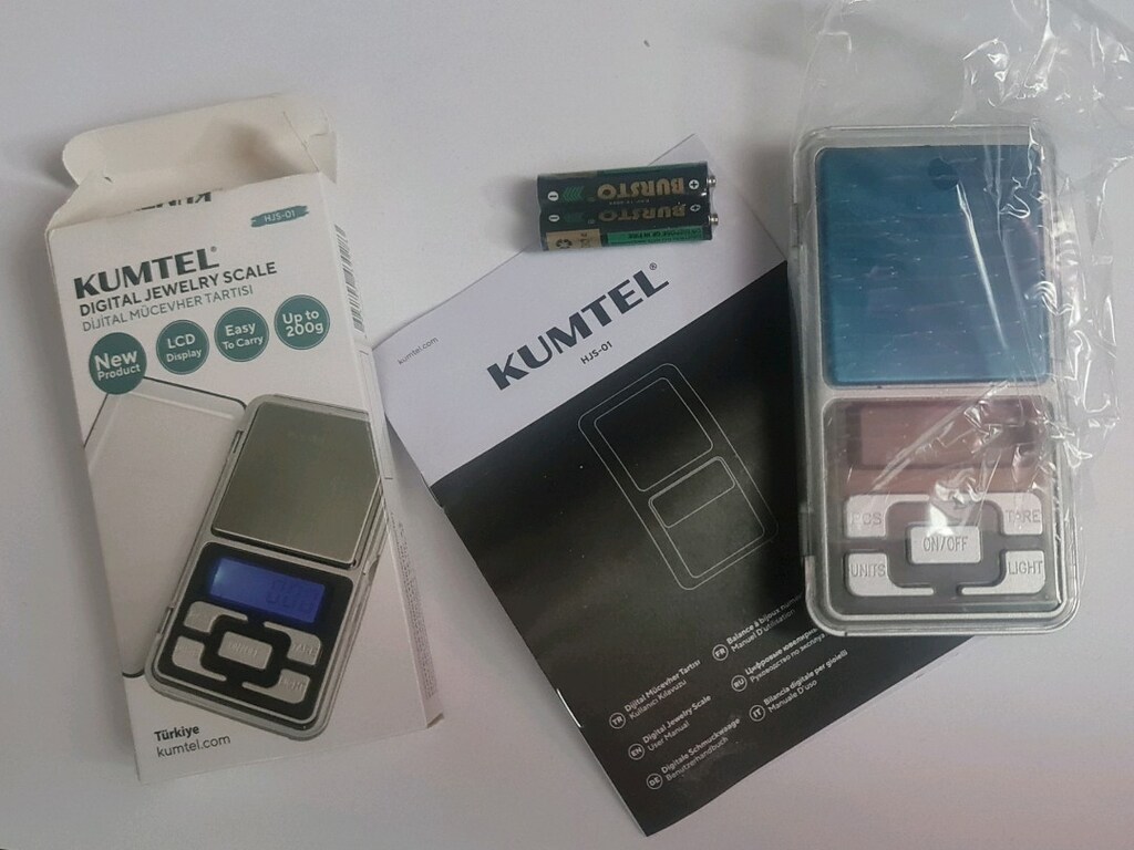 KUMTEL hassas dijital mücevher tartısı. LCD Ekran. Sıfır kutusunda. - 5