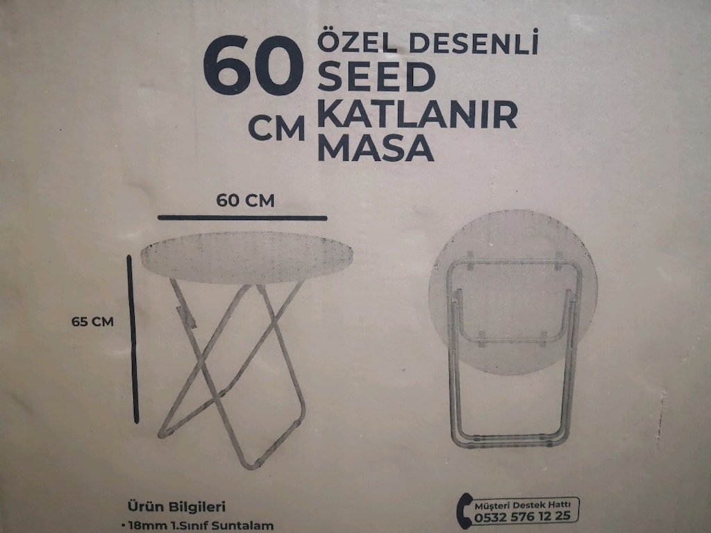 Katlanır masa desenli - 8