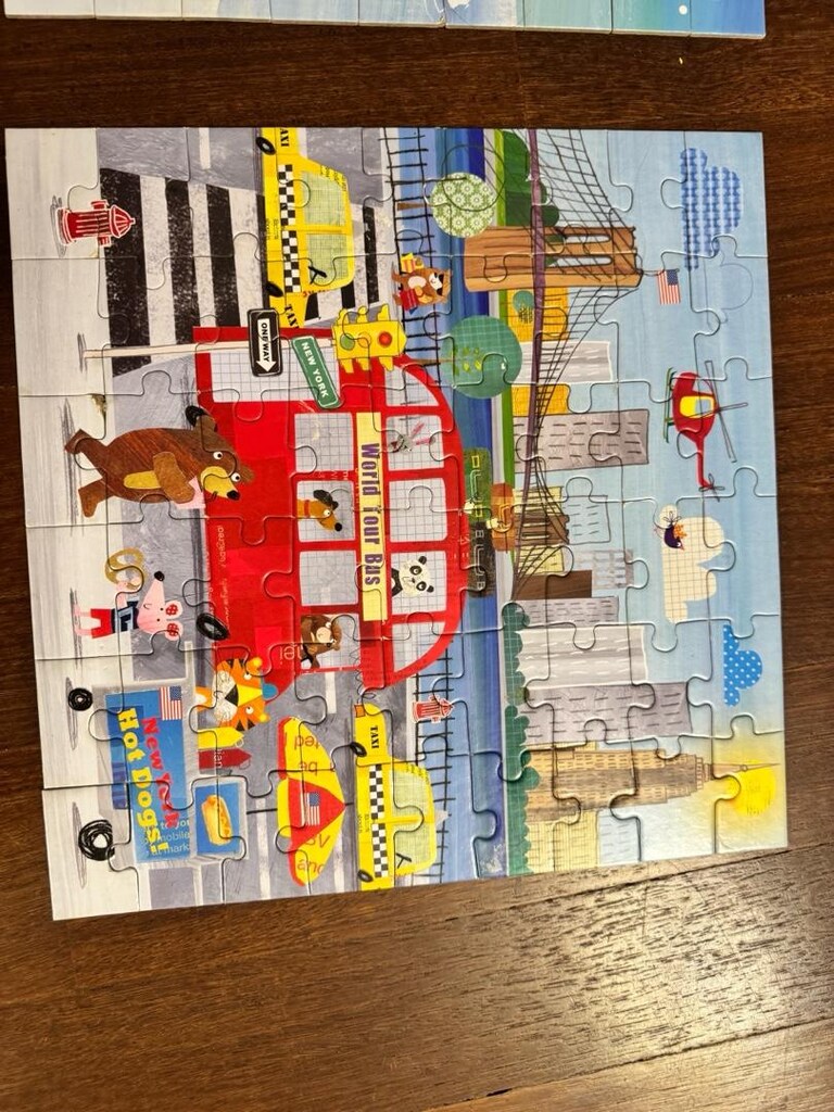 world tour bus- puzzle 10 adet - 3