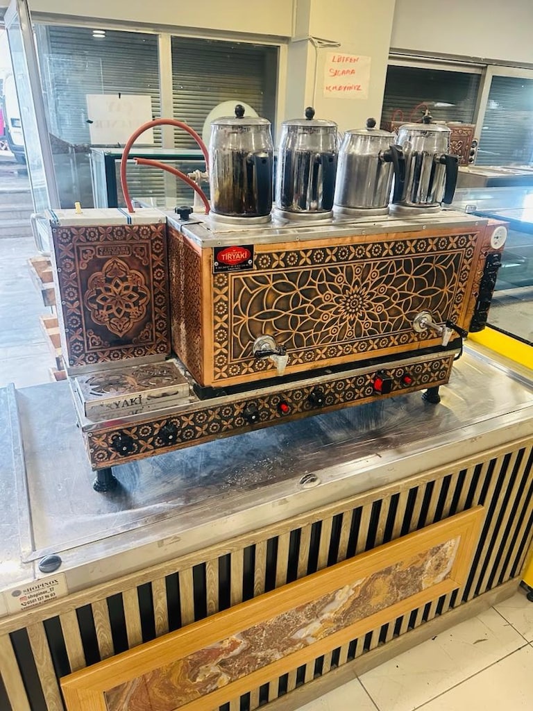 bakırlı çay kazanı 4 demlikli çay ocağı - 3