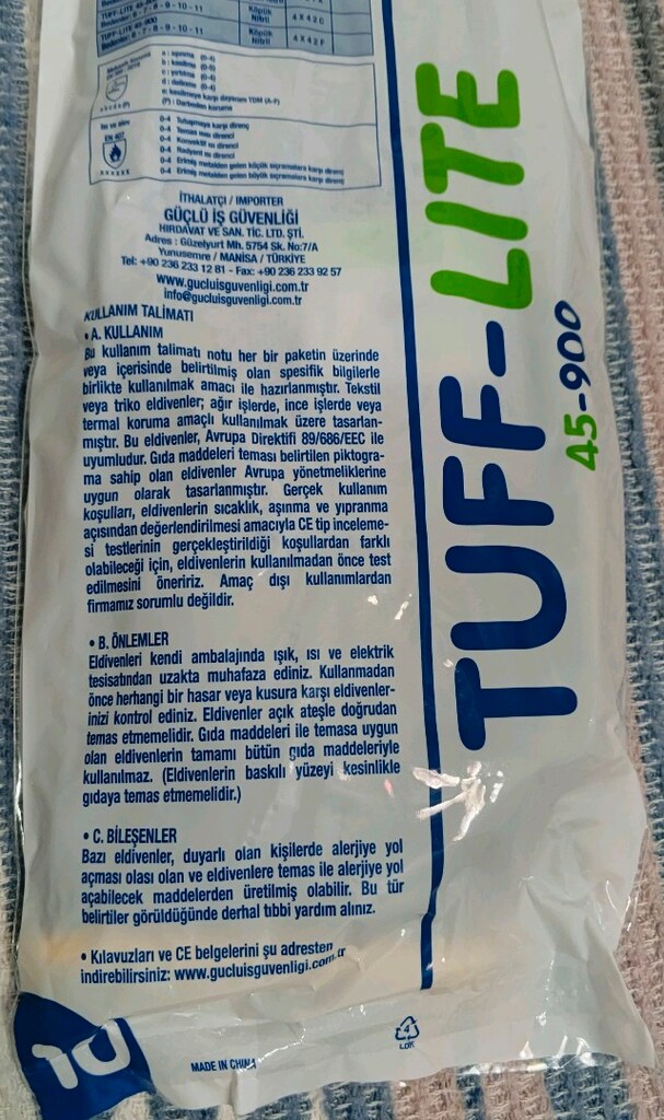 2 Adet Pollygloves Tuff-Lite 45-900 Erkek İş Eldiveni - 7