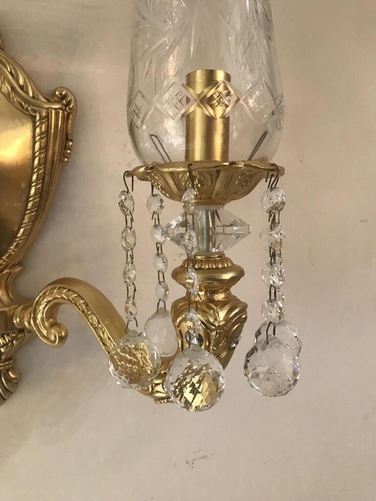 Özkristal Avize Döküm Pirinç Kristal Aplik - 11