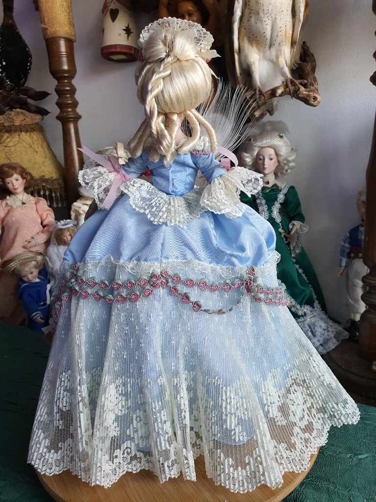 Marie Antoinette porselen bebek damgalı vintage - 9