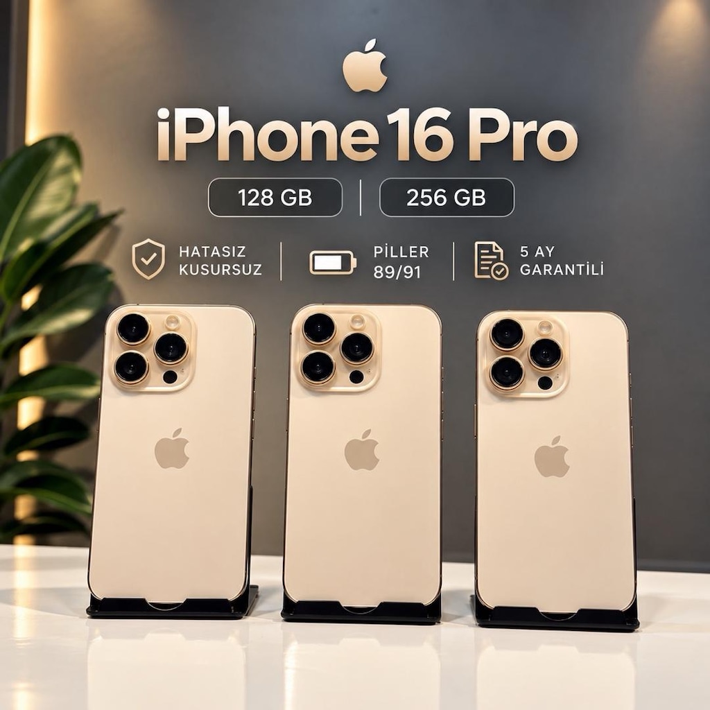 İPHONE 16 PRO 128 GB PİL :91 4 AY GARANTİLİ HATASIZ - 3