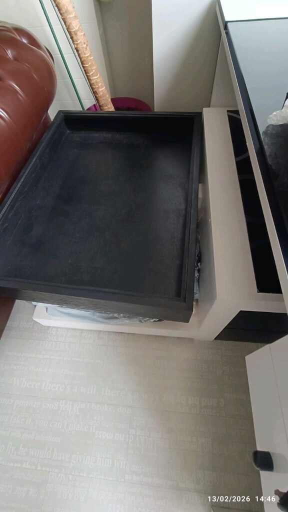 Siyah camlı çekmeceli orta sehpa - 8