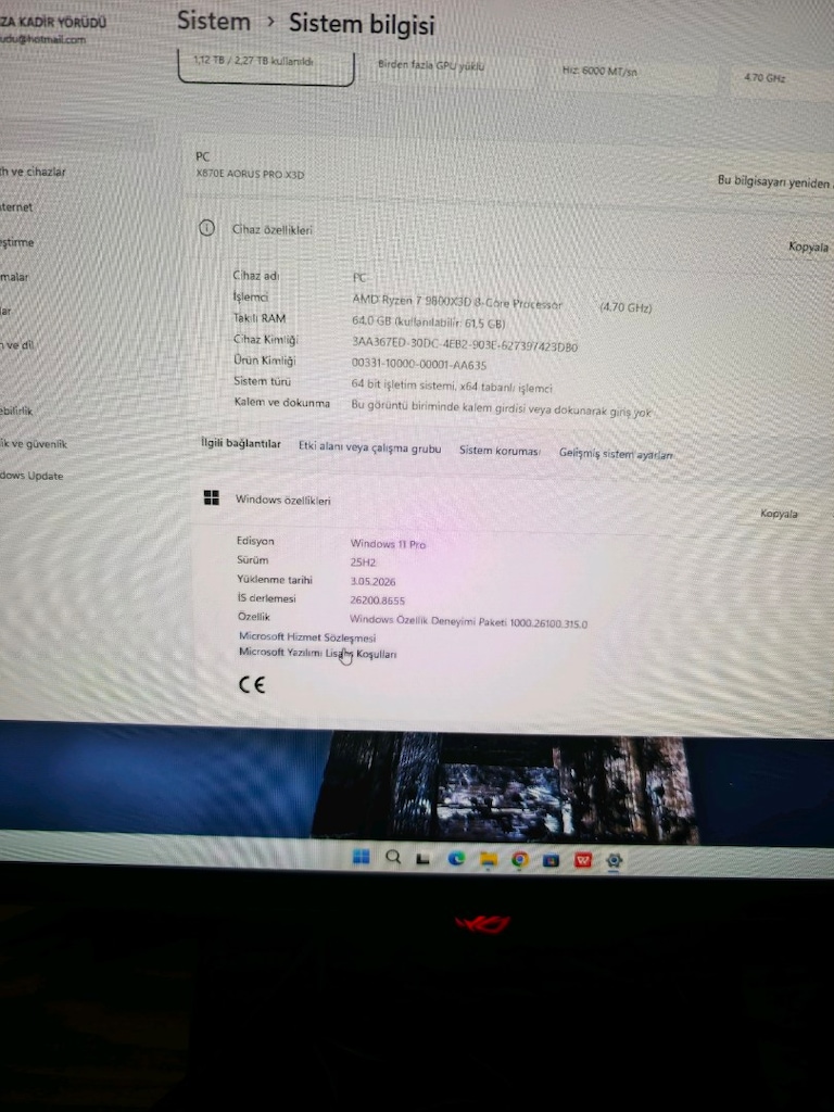 ortalama 6 aylık rtx 5080 li ryzen 7 9800x3d li oyun canavarı gaming - 3