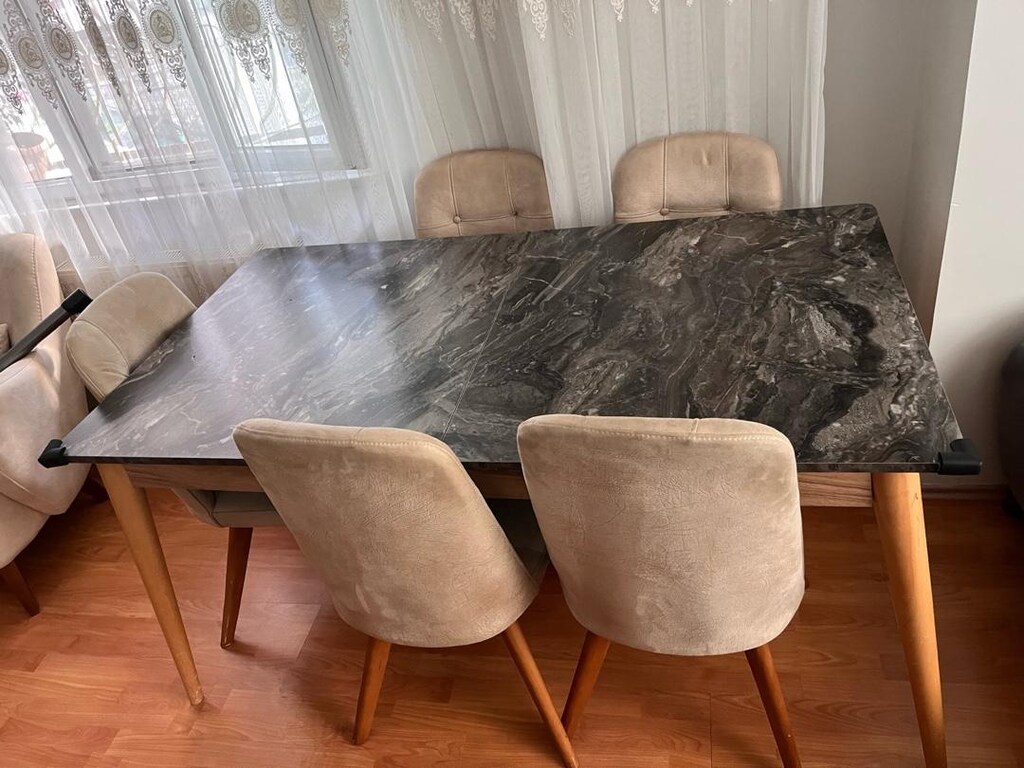 Açılır 6 kişilik yemek masa takımı - 4