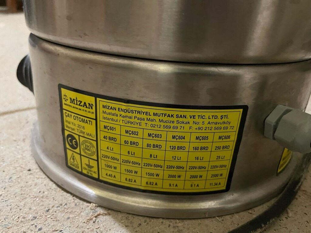 Mizan 80 Bardaklık Endüstriyel Çay Otomatı - Paslanmaz Çelik - 7