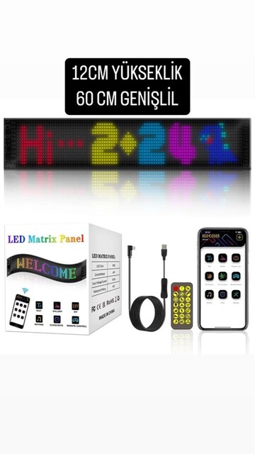12x60CM MATRİX LED PANEL İOS VE ANDROİD UYUMLU